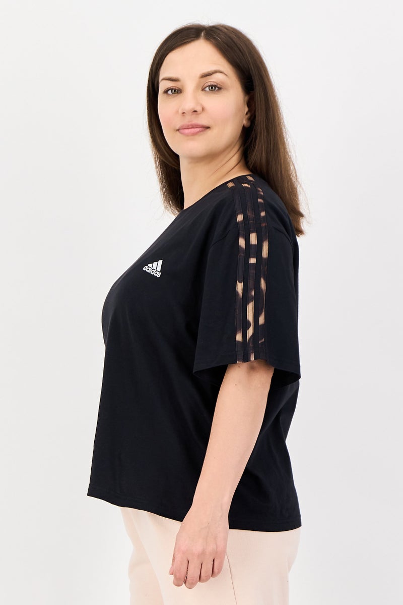 Adidas Women Loose Fit Long Sleeve Outdoor Crop Top, Black - Image 2